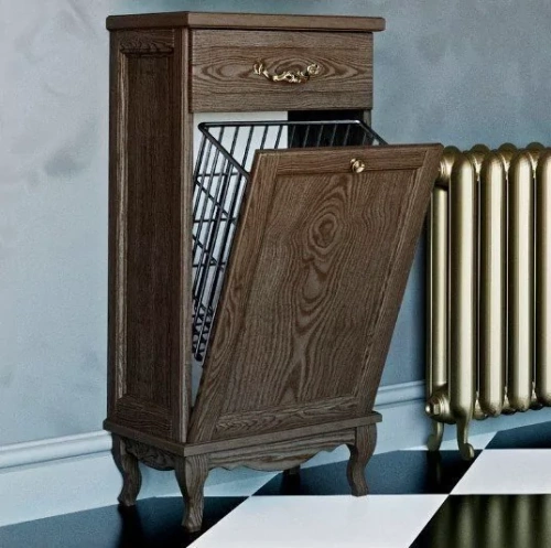 Тумба-комод ValenHouse Лиора 40 с корзиной, кальяри, ручки бронза