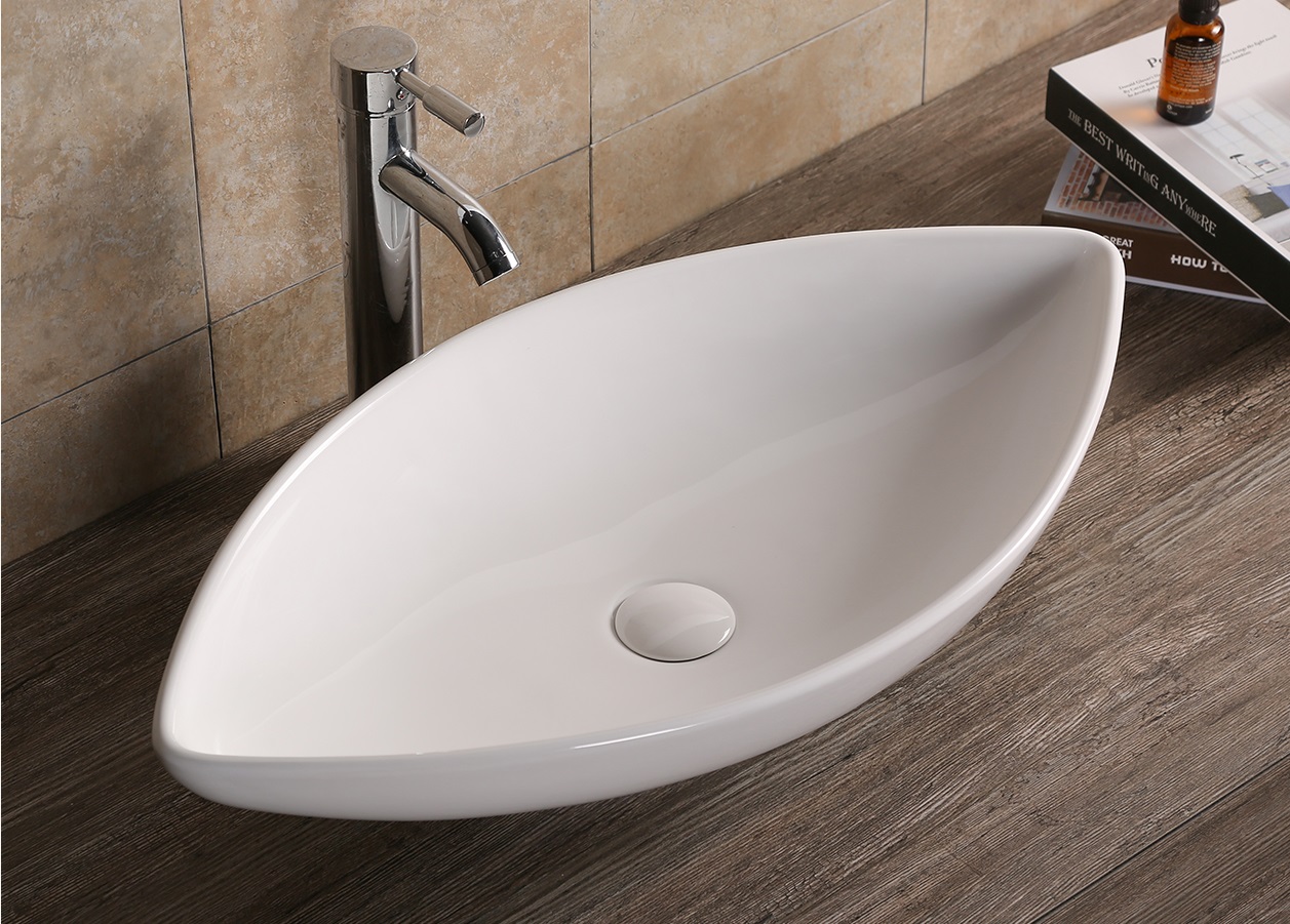 Раковина Ceruttispa CR7093A накладная, белая, лодочка 700х375х140