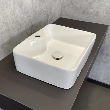 Тумба подвесная Comforty Прага-60 дуб белый с графитовой столешницей с раковиной Comforty PZ-6068 от магазина Vanna-Vanna.ru!