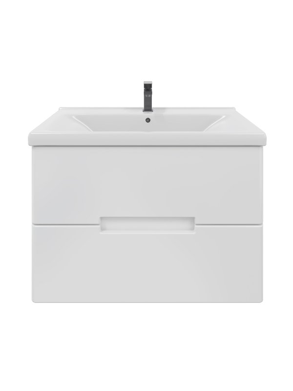 Тумба подвесная SanStar Ориана 70 с раковиной Como 70 (комплект), белая