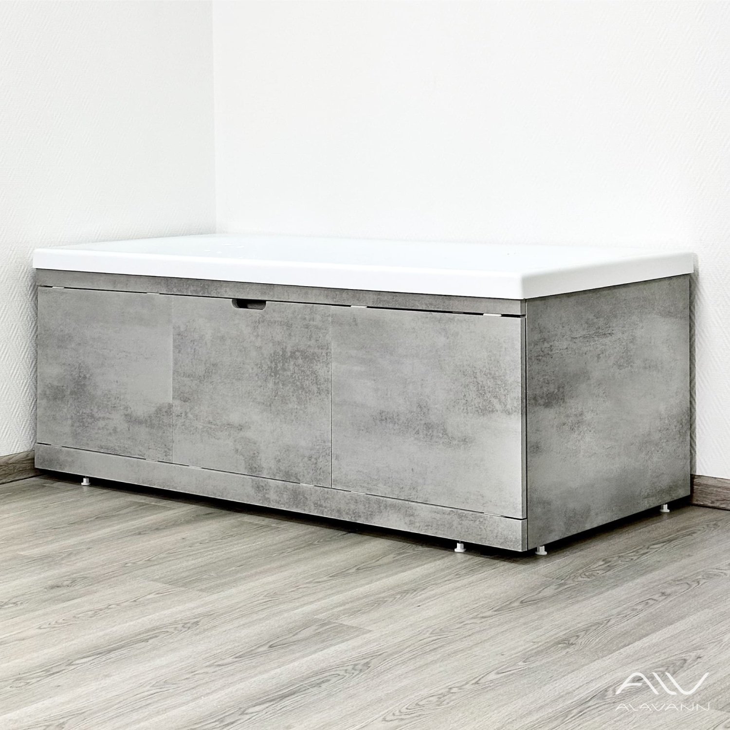 Экран под ванну Alavann Rita 75 торцевой серый бетон