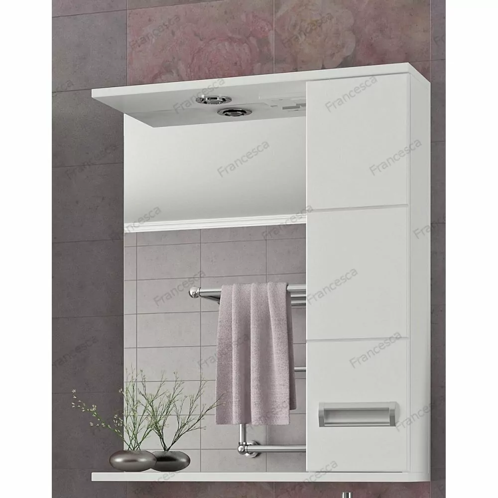 Мебель для ванной Francesca Кубо 60 комплект, напольный, белый