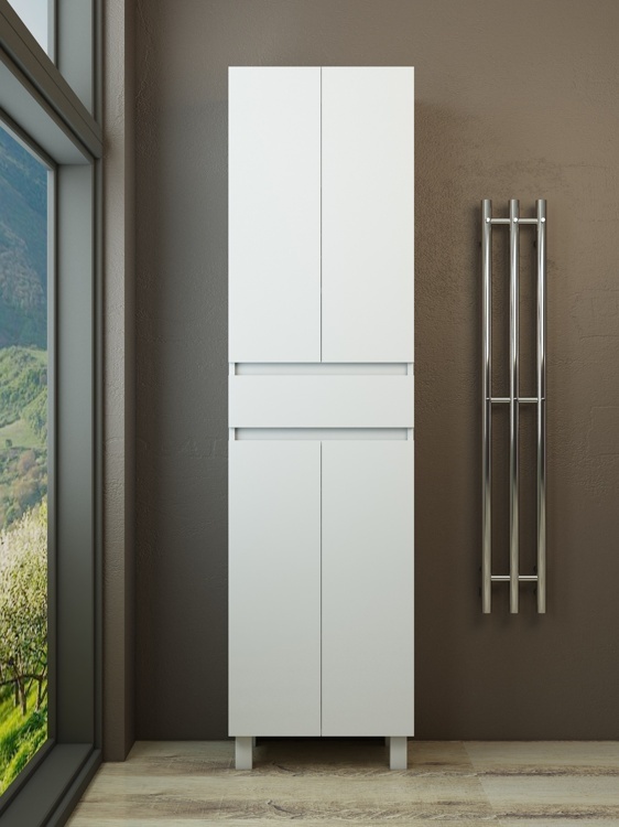 Пенал Emmy Морган 50 напольный, белый, универсальный