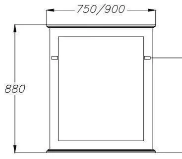 Зеркало Opadiris Палермо 90 светлый орех
