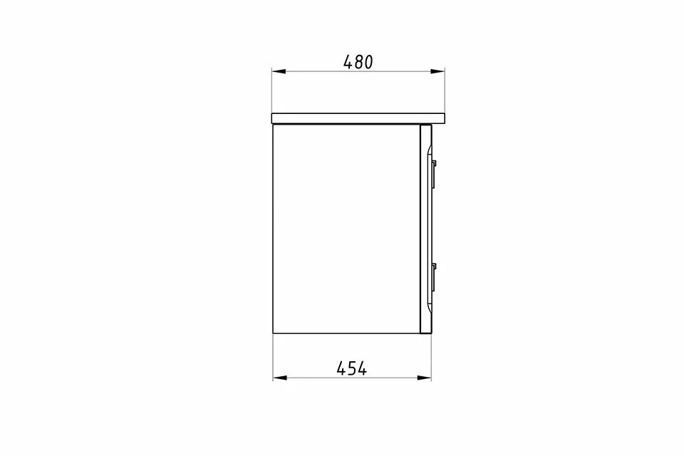 Тумба подвесная 2 ящика ASB Woodline Рома 100 П с раковиной Эйфория 100, белый