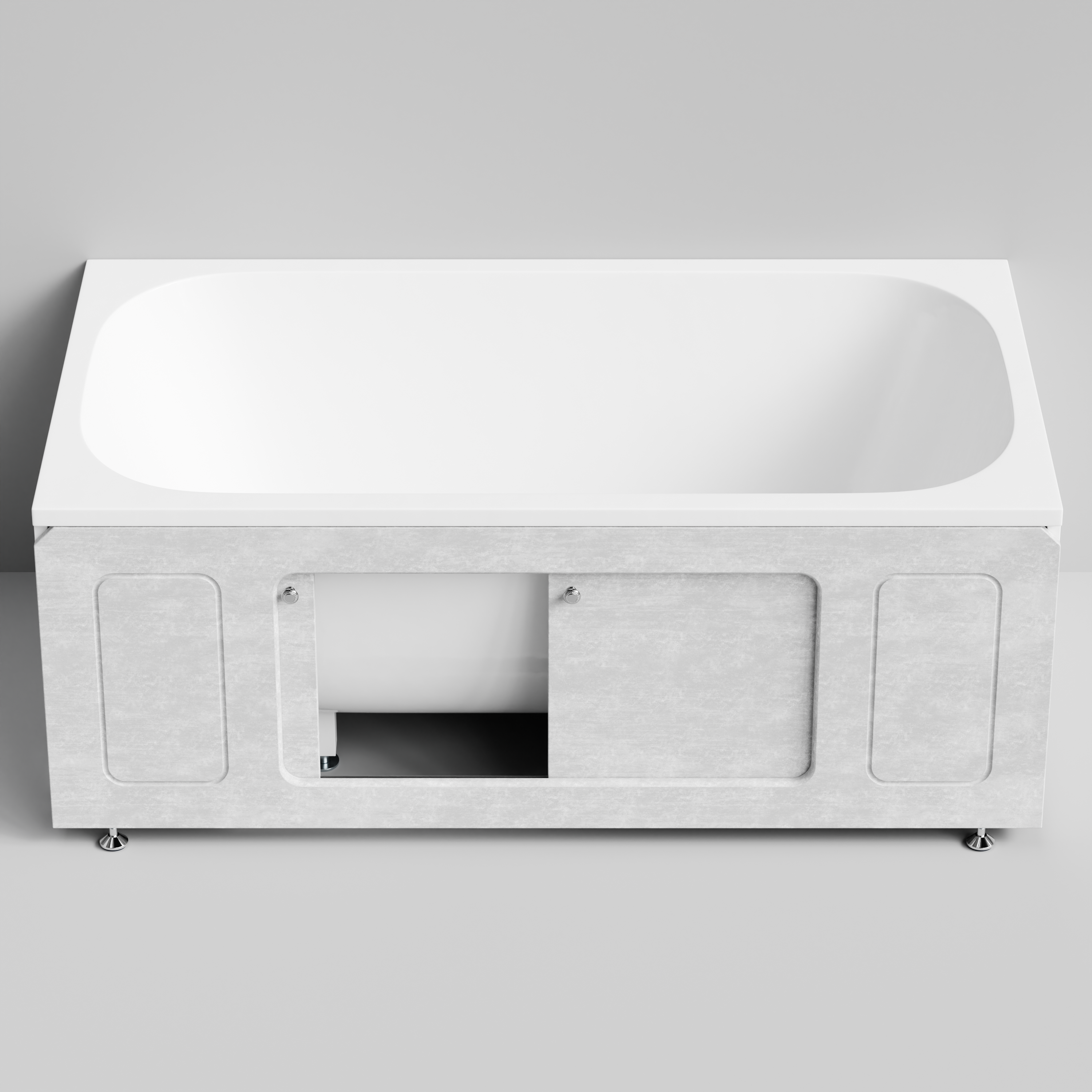 Экран под ванну Vod-ok Лидер 150 раздвижной Белый камен