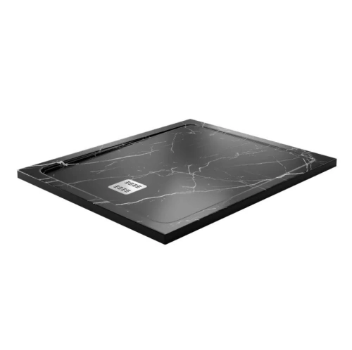 Поддон для душа WasserKraft Neime 19T10 120х100 прямоугольный, из искусственного камня, черный мрамор от магазина Vanna-Vanna.ru!
