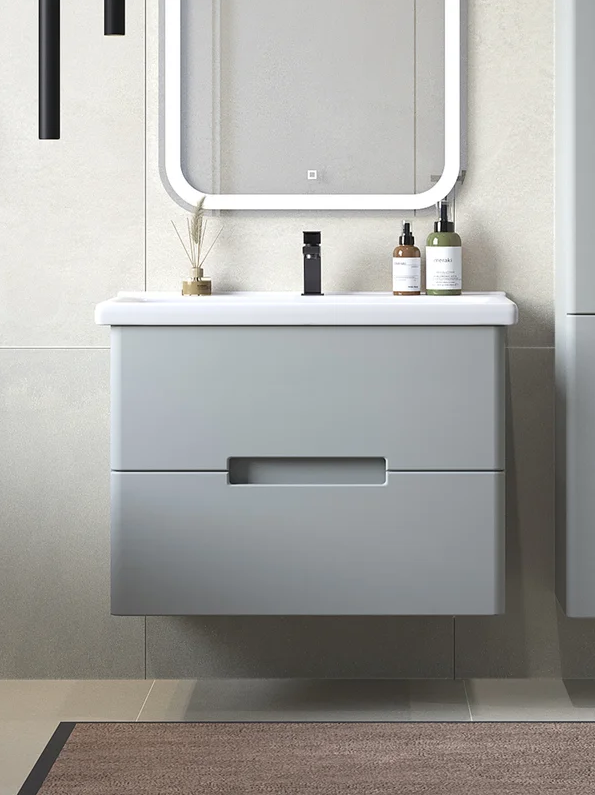 Тумба подвесная SanStar Ориана 70 с раковиной Como 70 (комплект), грей