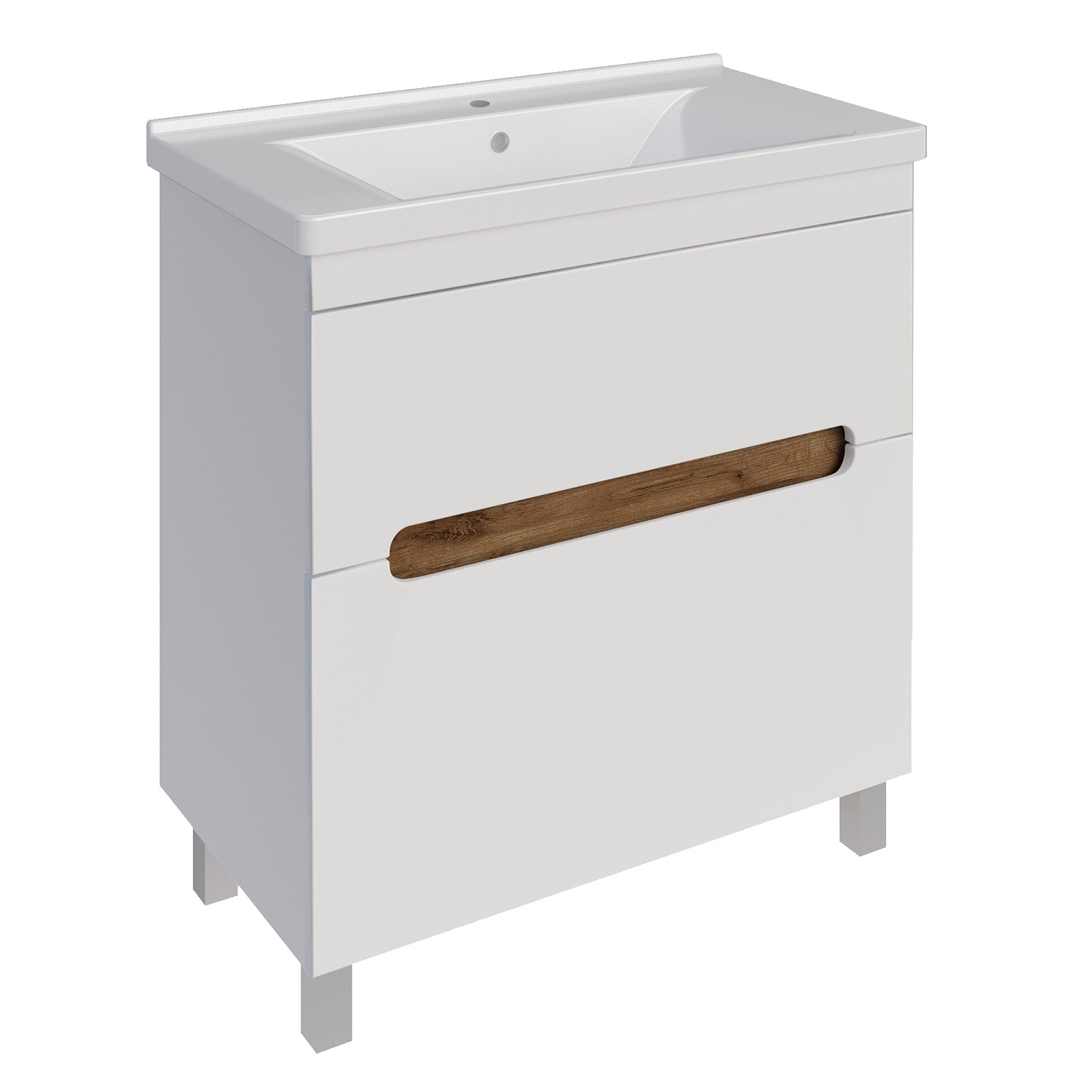 Мебель для ванной Асб-мебель Вита 80 комплект, напольный, белый