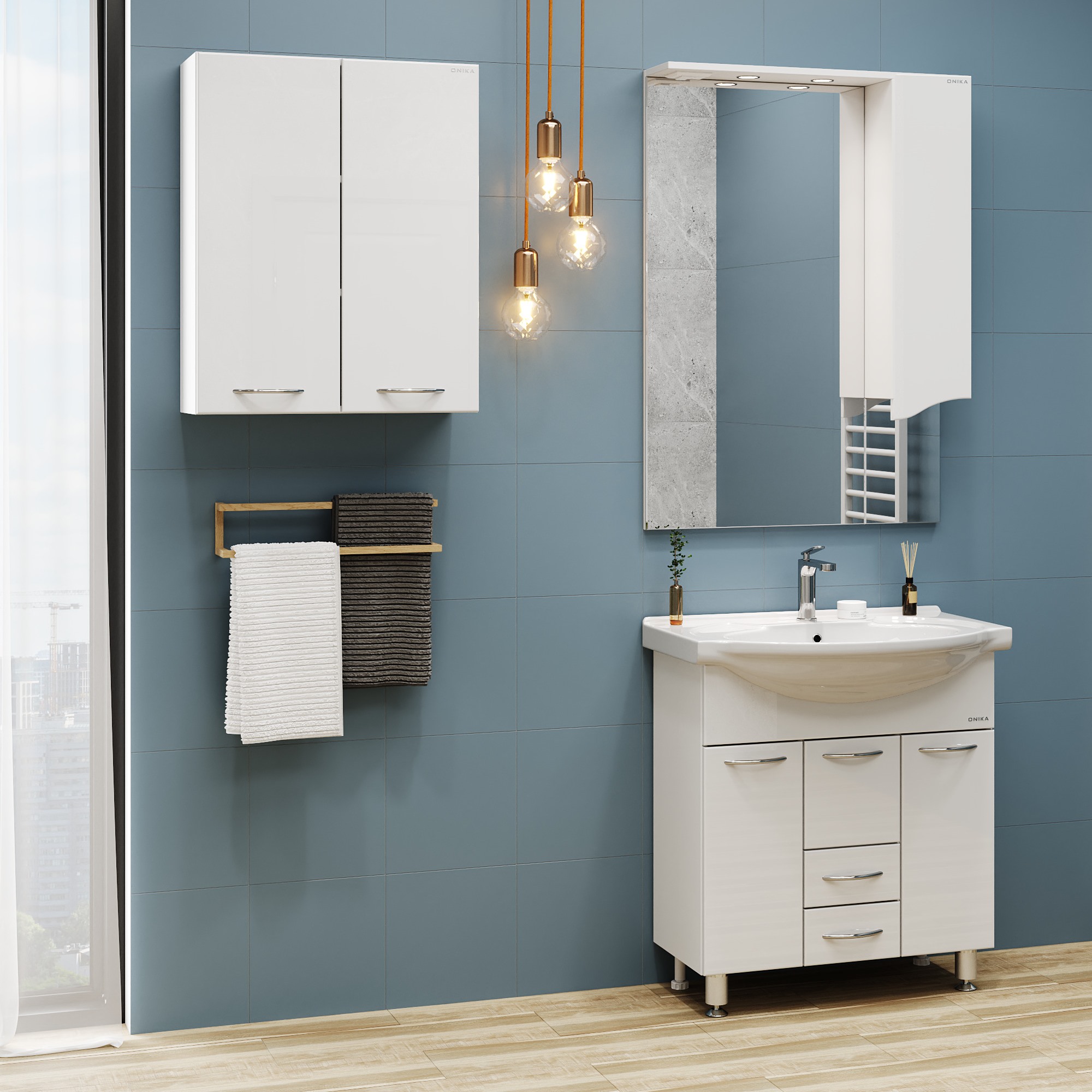 Шкаф навесной Onika Кредо 60 белый