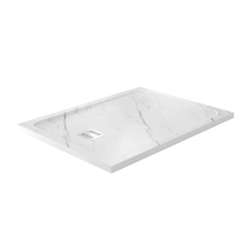 Поддон для душа WasserKraft Rhin 44T07 120х90 прямоугольный, из искусственного камня, белый мрамор от магазина Vanna-Vanna.ru!