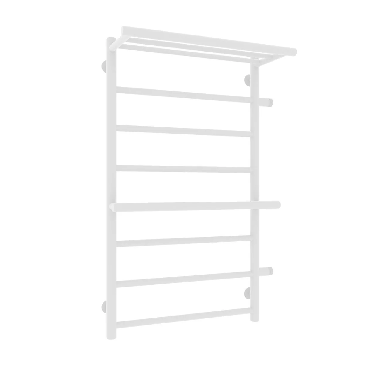 Полотенцесушитель водяной Laris Лавина П9 500х800 R МЦ 500-1, боковой, с полкой, белый матовый