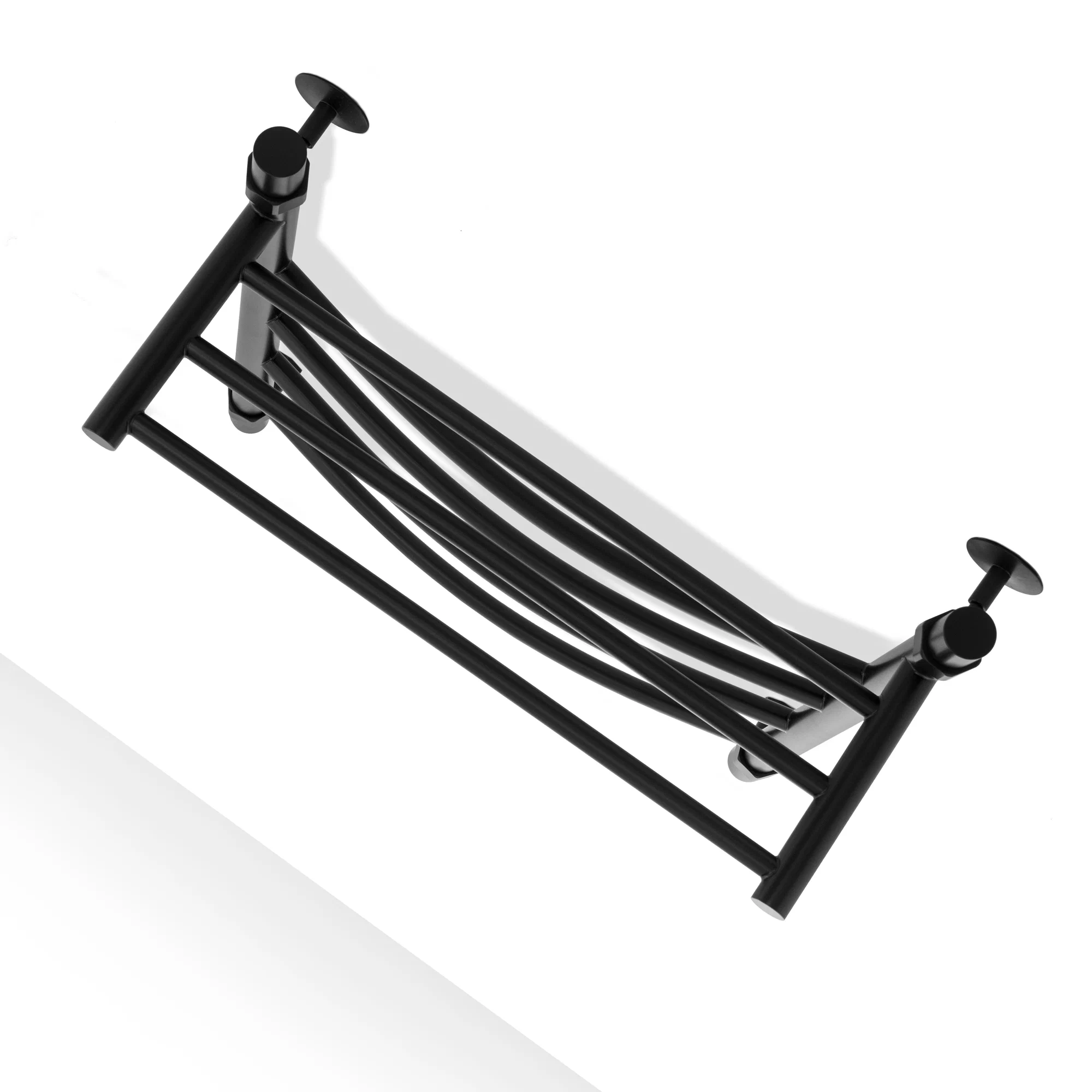 Полотенцесушитель водяной Energy Classic Modus 600x500 черный матовый, лесенка с полкой, сталь AISI304, подключение 3/4"