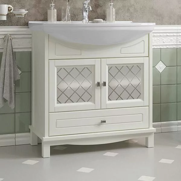 Тумба с раковиной Opadiris Омега 75 слоновая кость