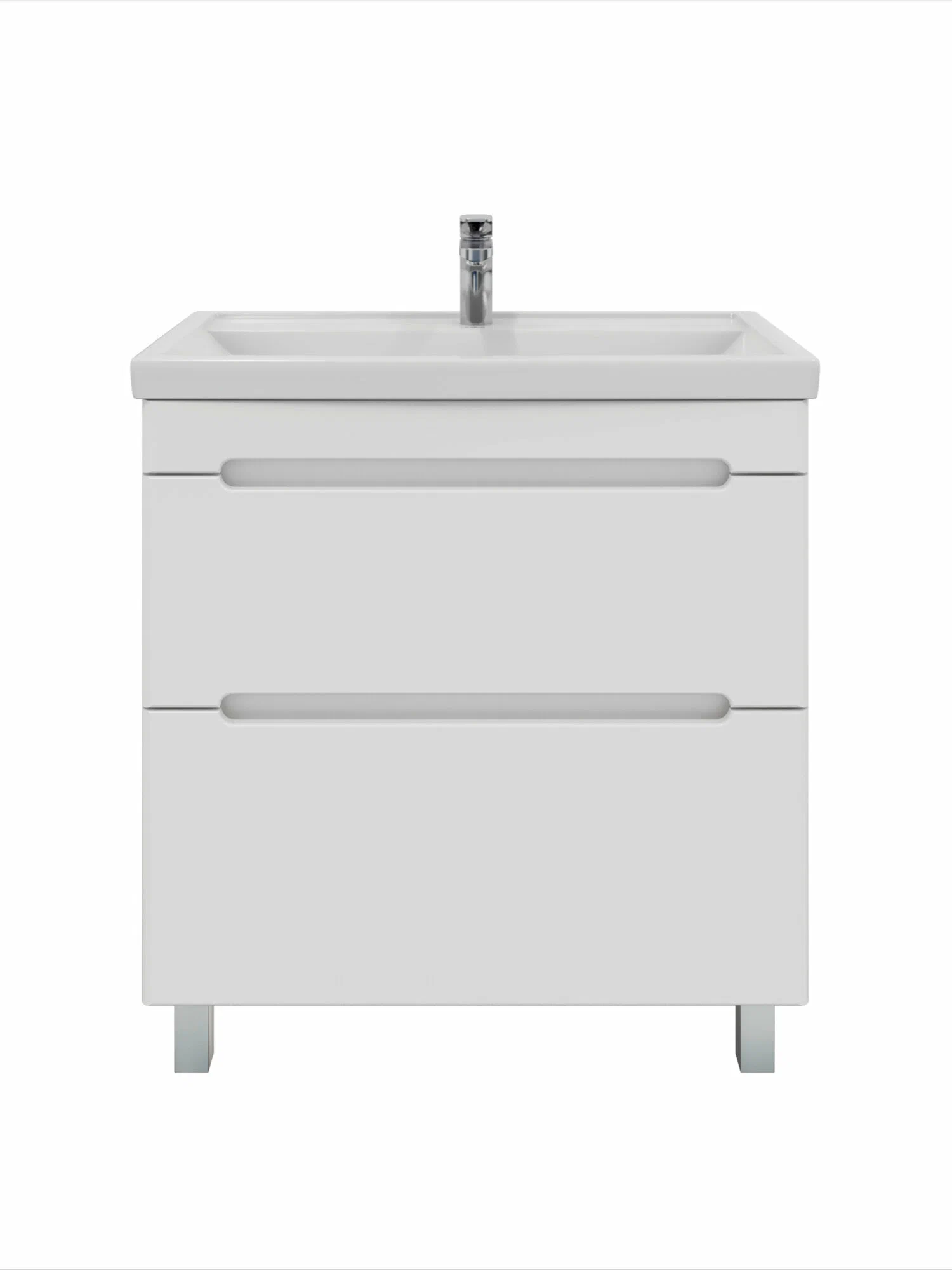 Тумба напольная SanStar Адель 70 с раковиной Фостер 70, белая