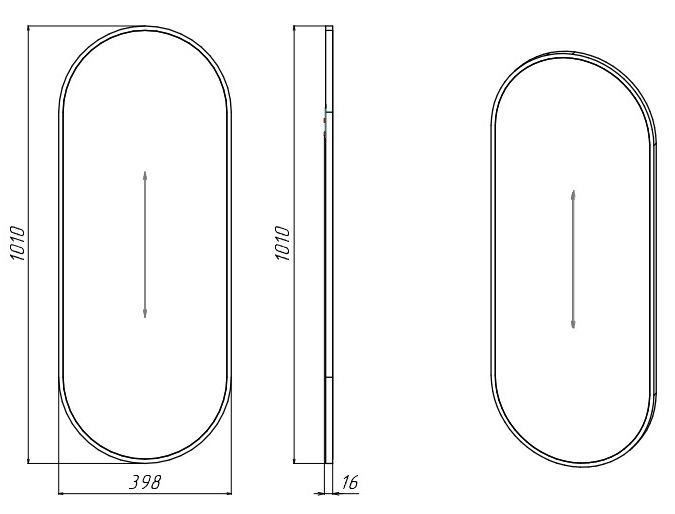 Зеркало Sanflor Диана овальная, белый