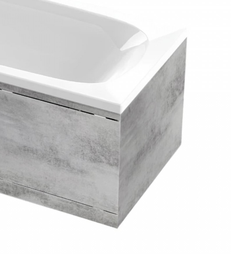 Экран под ванну Alavann Rita 75 торцевой серый бетон