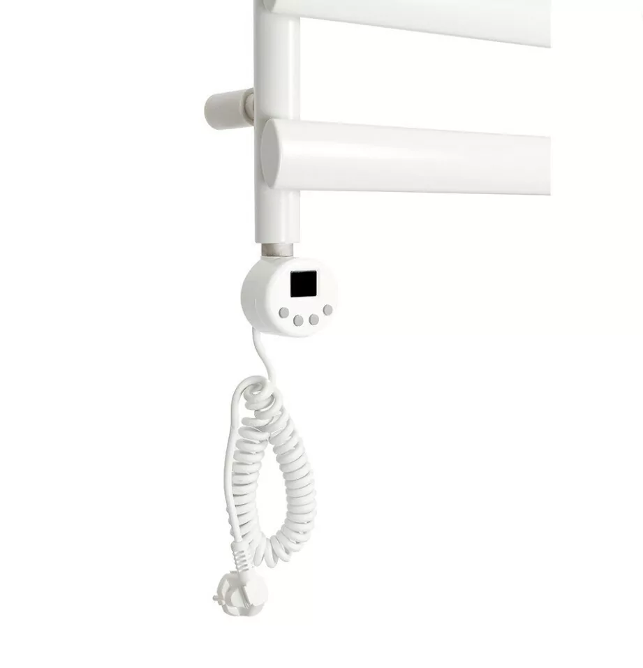 Полотенцесушитель электрический Domoterm Альфа П8 500х992 EL левый, белый матовый