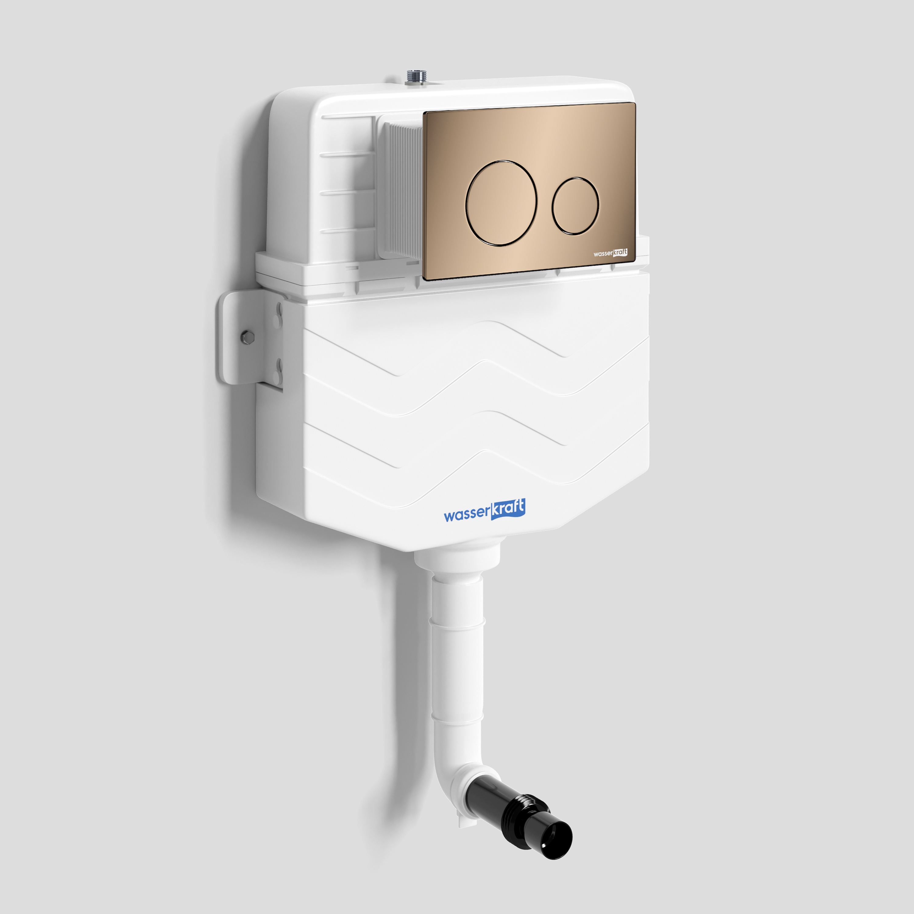 Смывной бачок WasserKraft Aller 10TLT.031.ME.RG02 скрытого монтажа, с кнопкой розовое золото