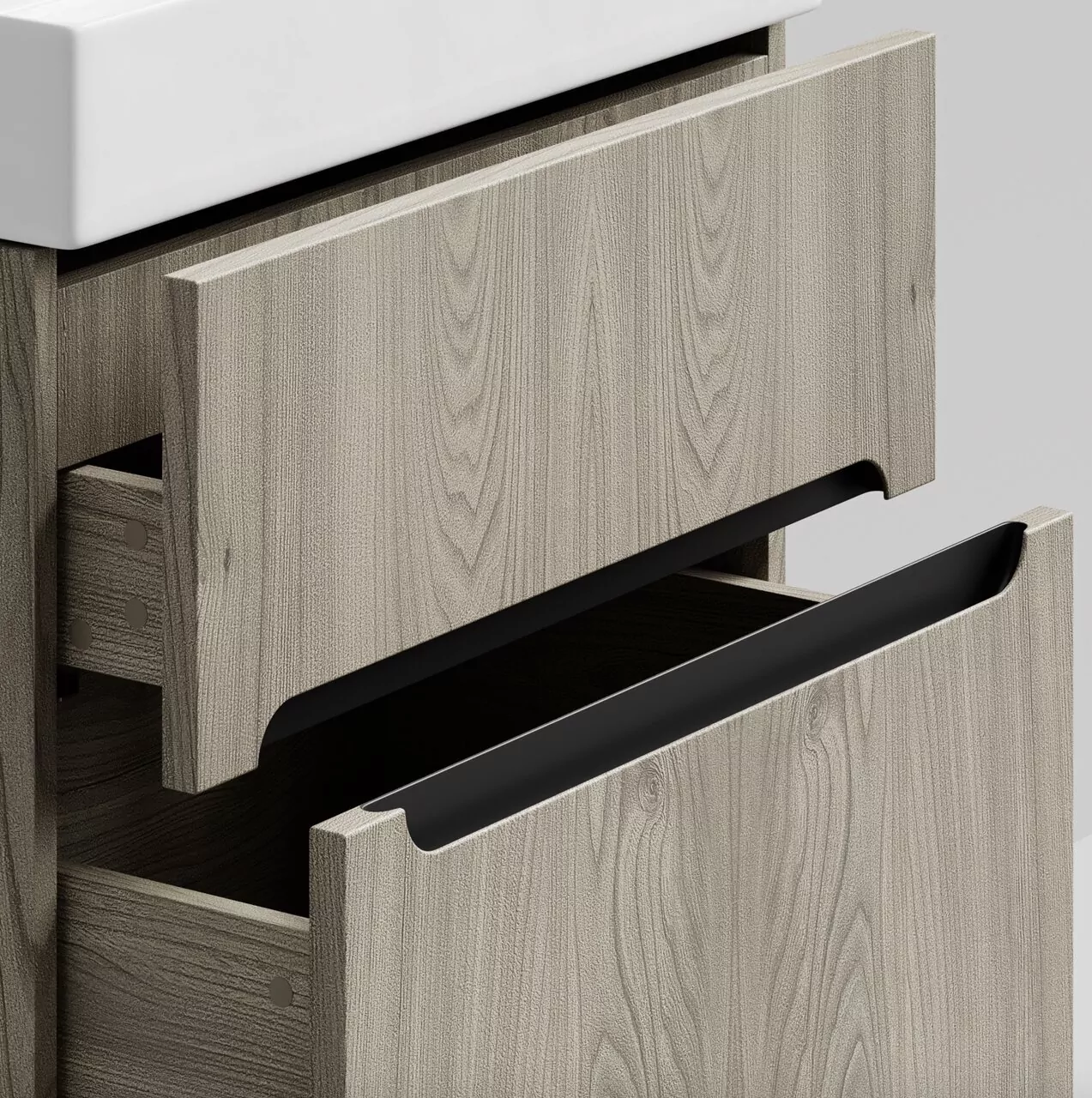 Тумба подвесная Vod-ok Бонум 60 с раковиной Stance 60, дуб + 6 цветов от магазина Vanna-Vanna.ru!