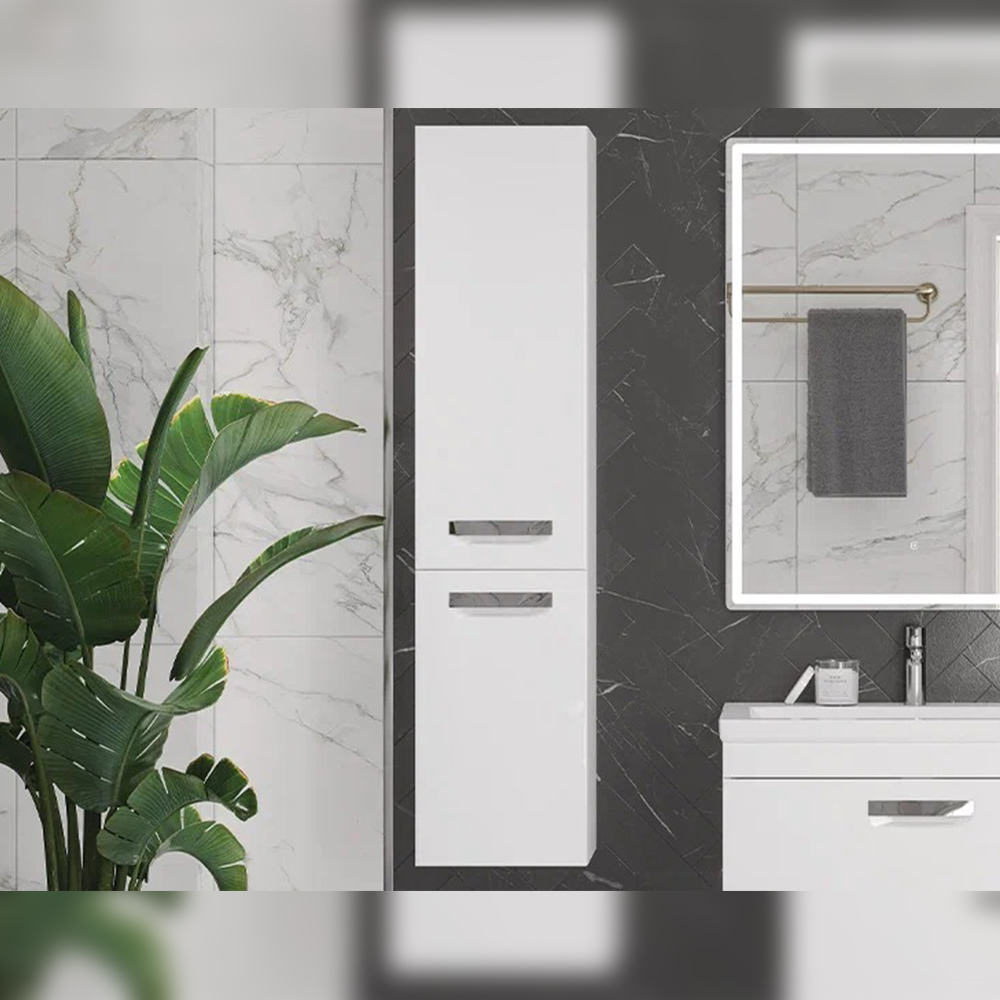 Пенал Velvex Estea 35 см, белый матовый