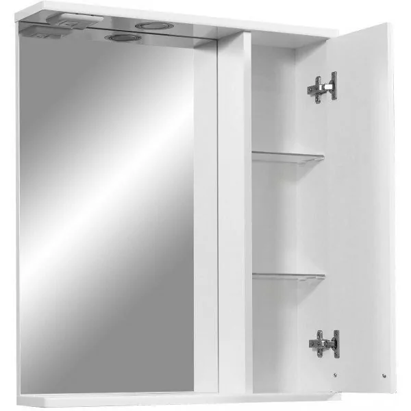 Зеркало со шкафчиком Stella Polar Ванда 60 R свет, белый