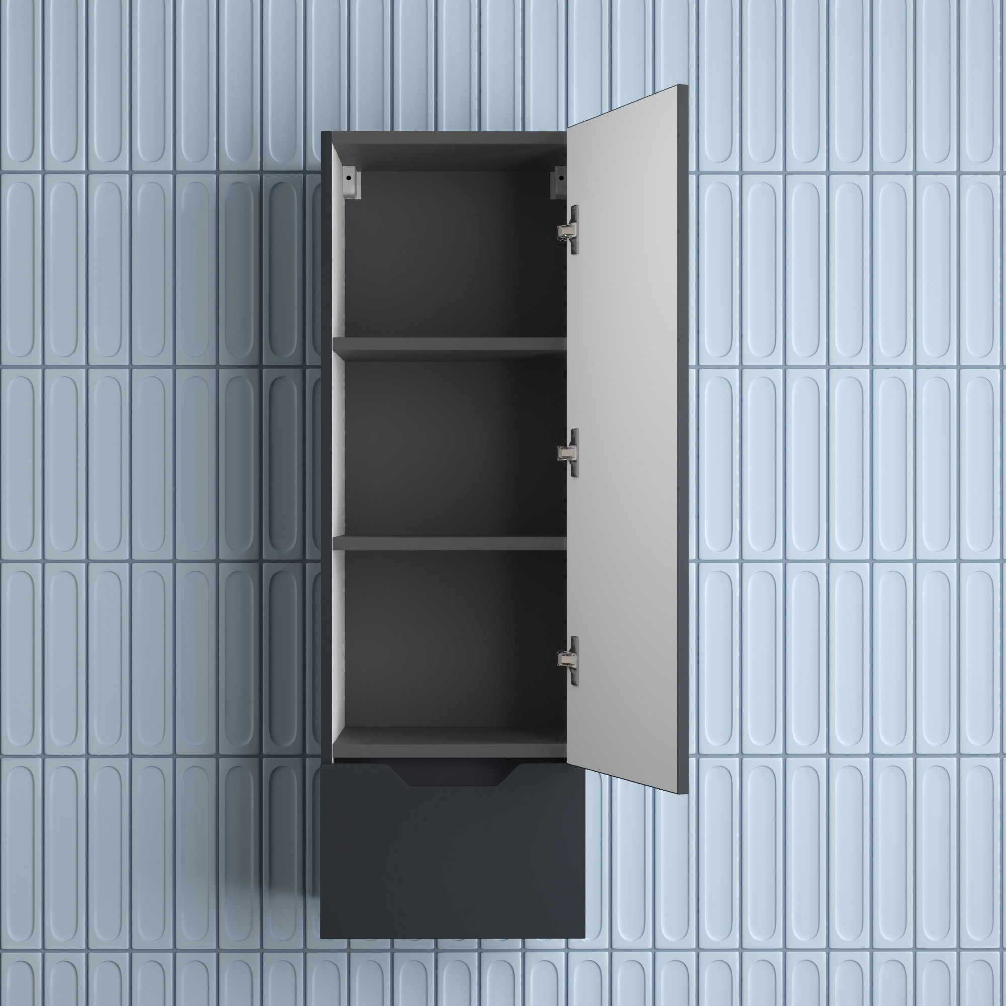 Пенал Style Line Остин 36 R, подвесной, 1 ящик, графит