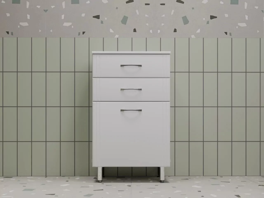 Тумба-комод Style Line Эко Стандарт 50 3 ящика, белый