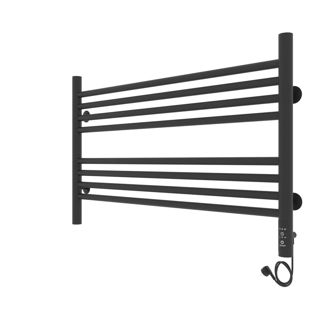 Полотенцесушитель электрический Laris Оливия ЧК8 800х500 правый, черный матовый