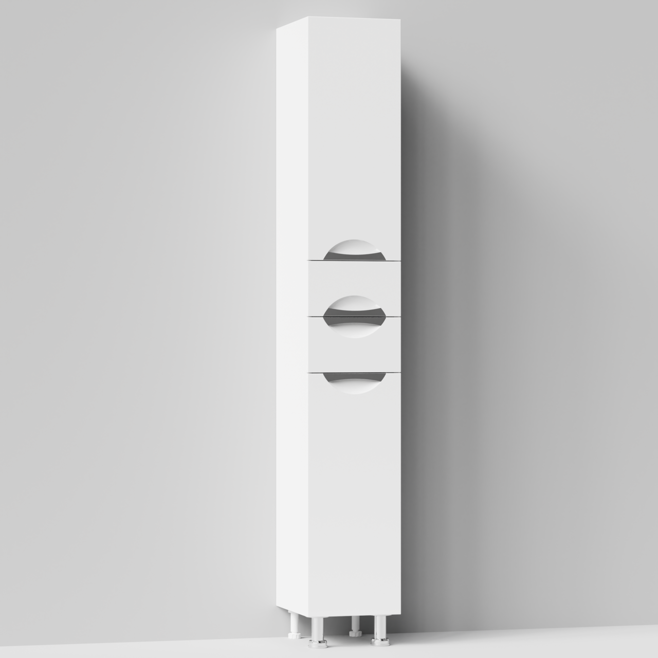 Пенал Vod-ok Лира 30 L/R напольный, с ящиками, белый