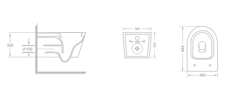 Унитаз Iberica Blanca Bilbao Alto IB.BLM.234.1B1 подвесной, безободковый, Tornado, белый