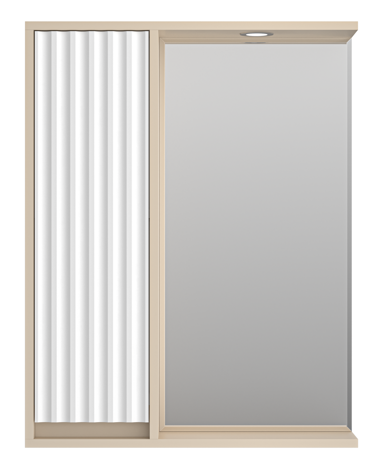 Зеркало-шкаф Brevita Balaton 65 L, белый/бежевый