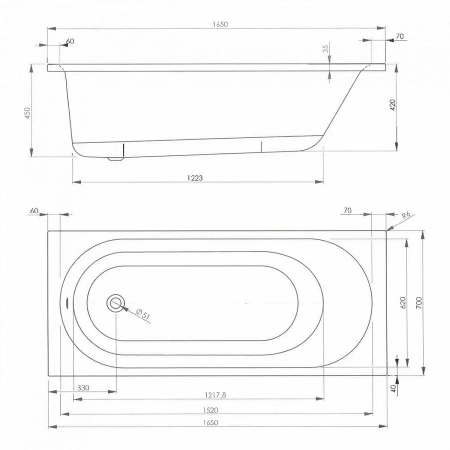 Ванна акриловая Vagnerplast Kasandra 165x70 от магазина Vanna-Vanna.ru!