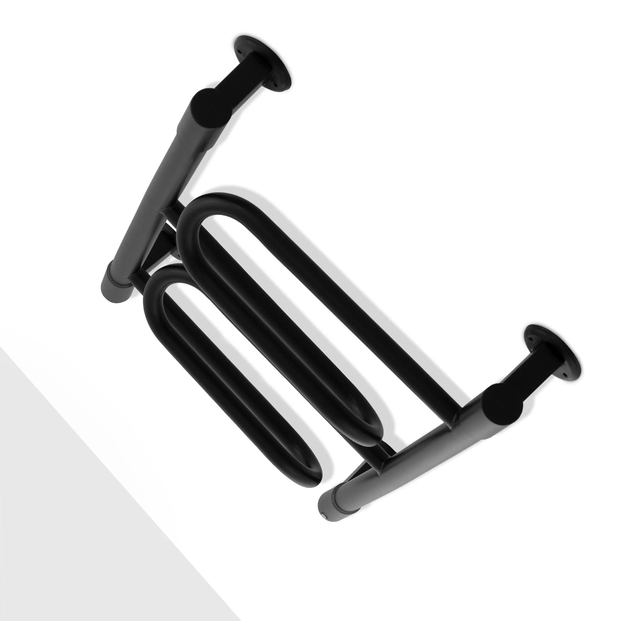 Полотенцесушитель электрический Energy Bravo2 650x400 черный матовый, тип "лесенка",  скрытое/наружное подключение