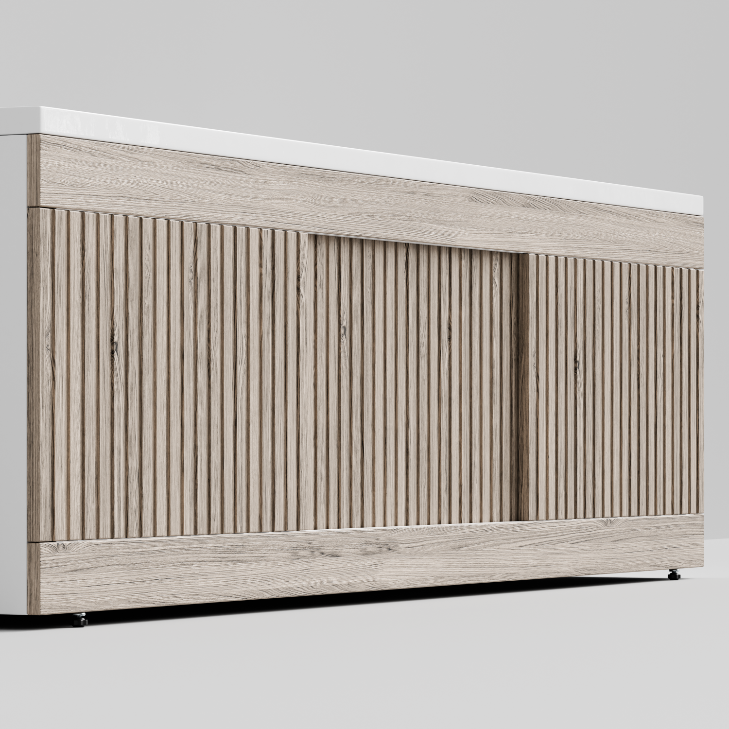 Экран под ванну Vod-ok Тач 180 раздвижной Дубослив ореховый светлый