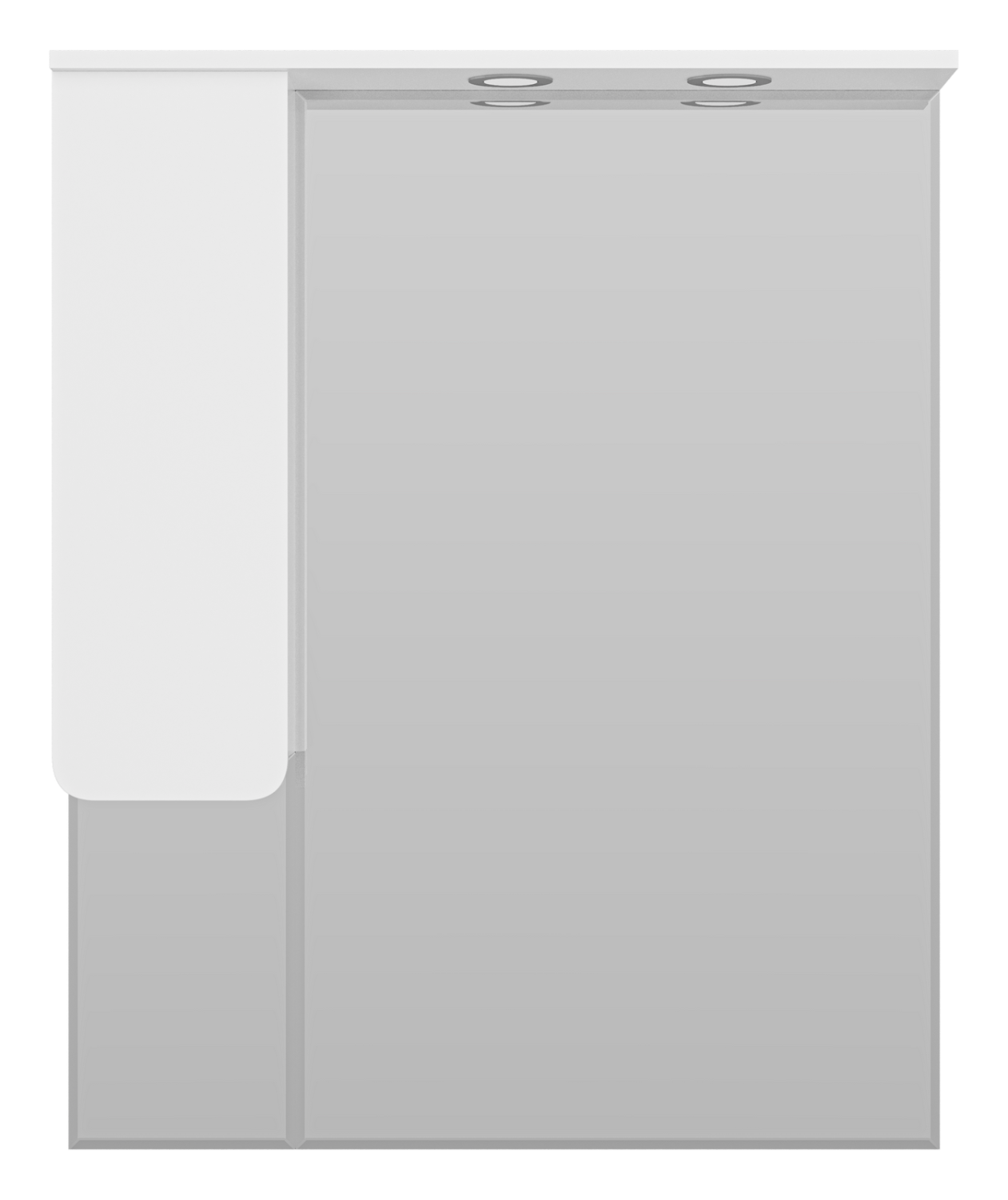 Зеркало со шкафчиком Misty Чегет 85 L, белый
