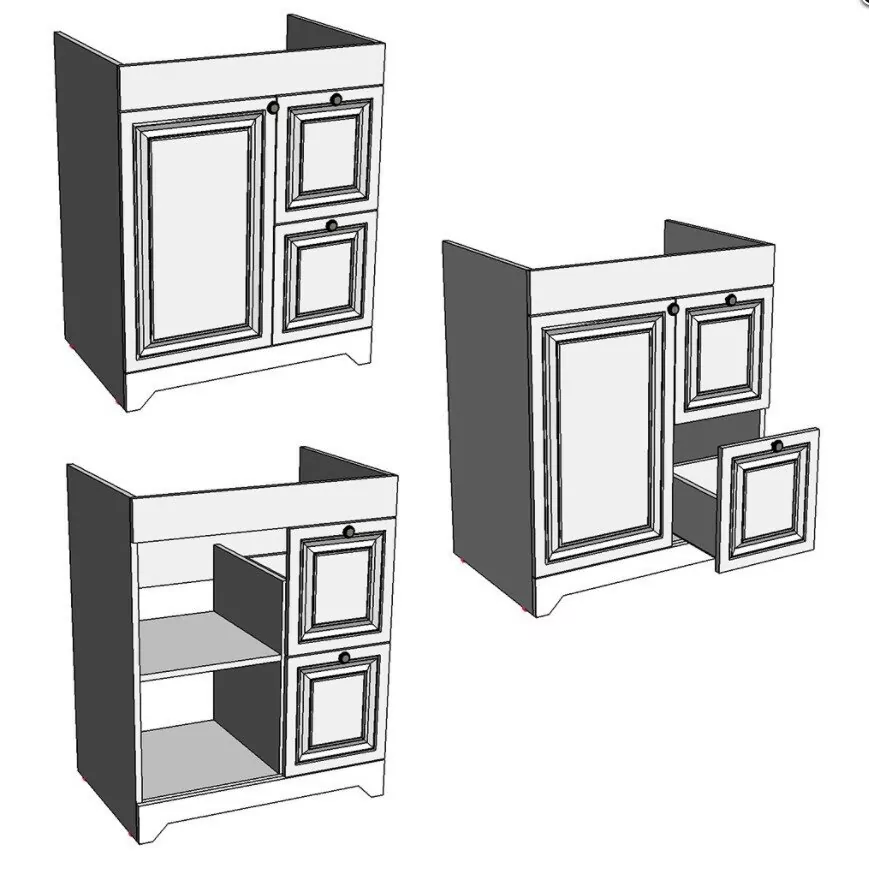 Тумба напольная Corozo Леон 68 с раковиной Мадлен 130 L под стиральную машину, белая от магазина Vanna-Vanna.ru!