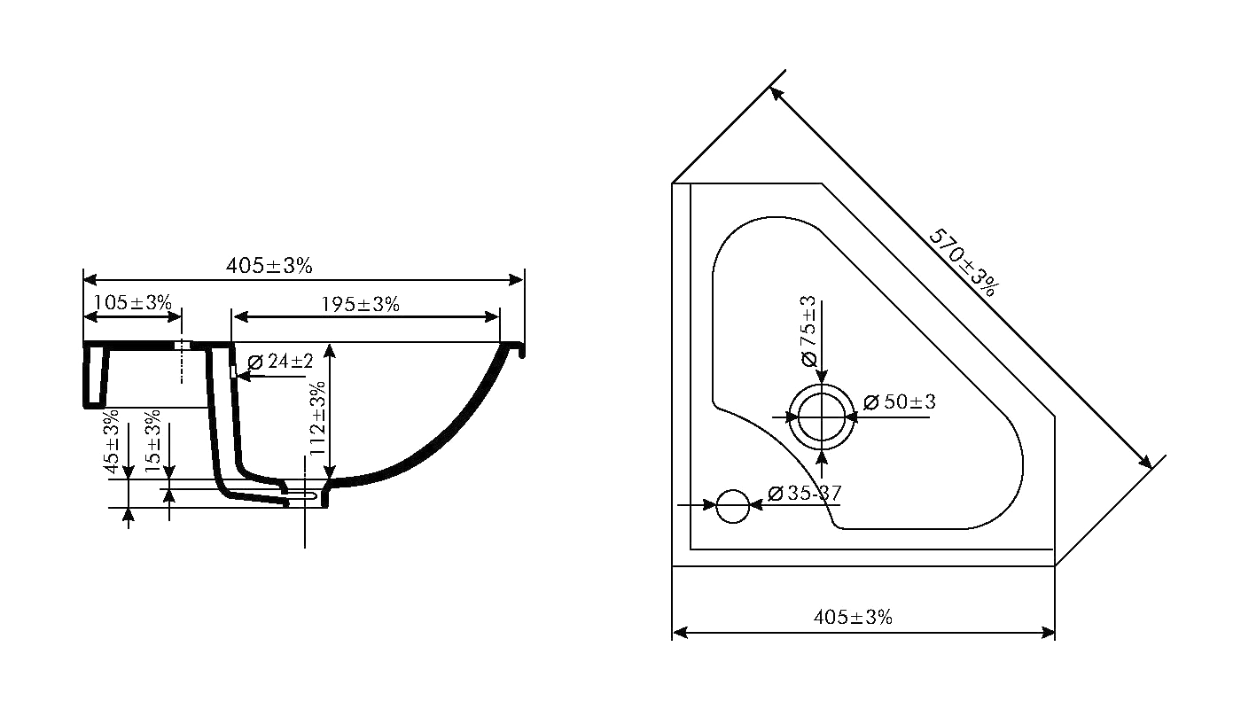 Тумба с раковиной Misty Лотос 40 угловая, белый