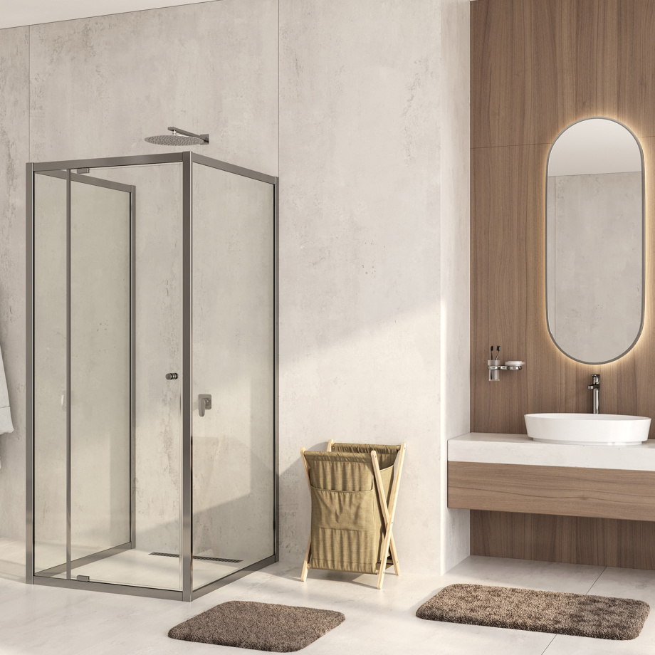 Душевой уголок WasserKraft Aula 11P43 90х90 квадратный, без поддона, прозрачное стекло, хром