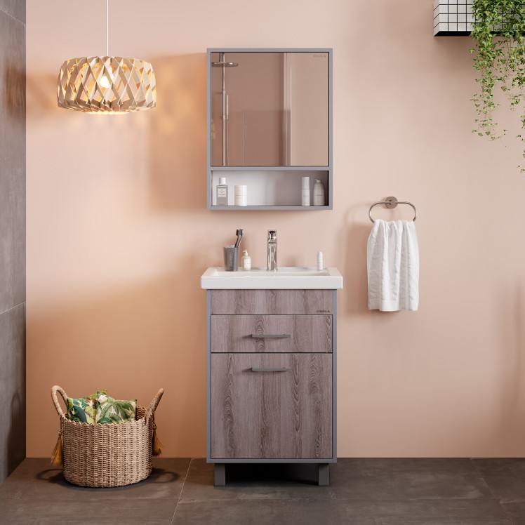 Зеркало-шкаф Onika Натали 60 ясень таормина