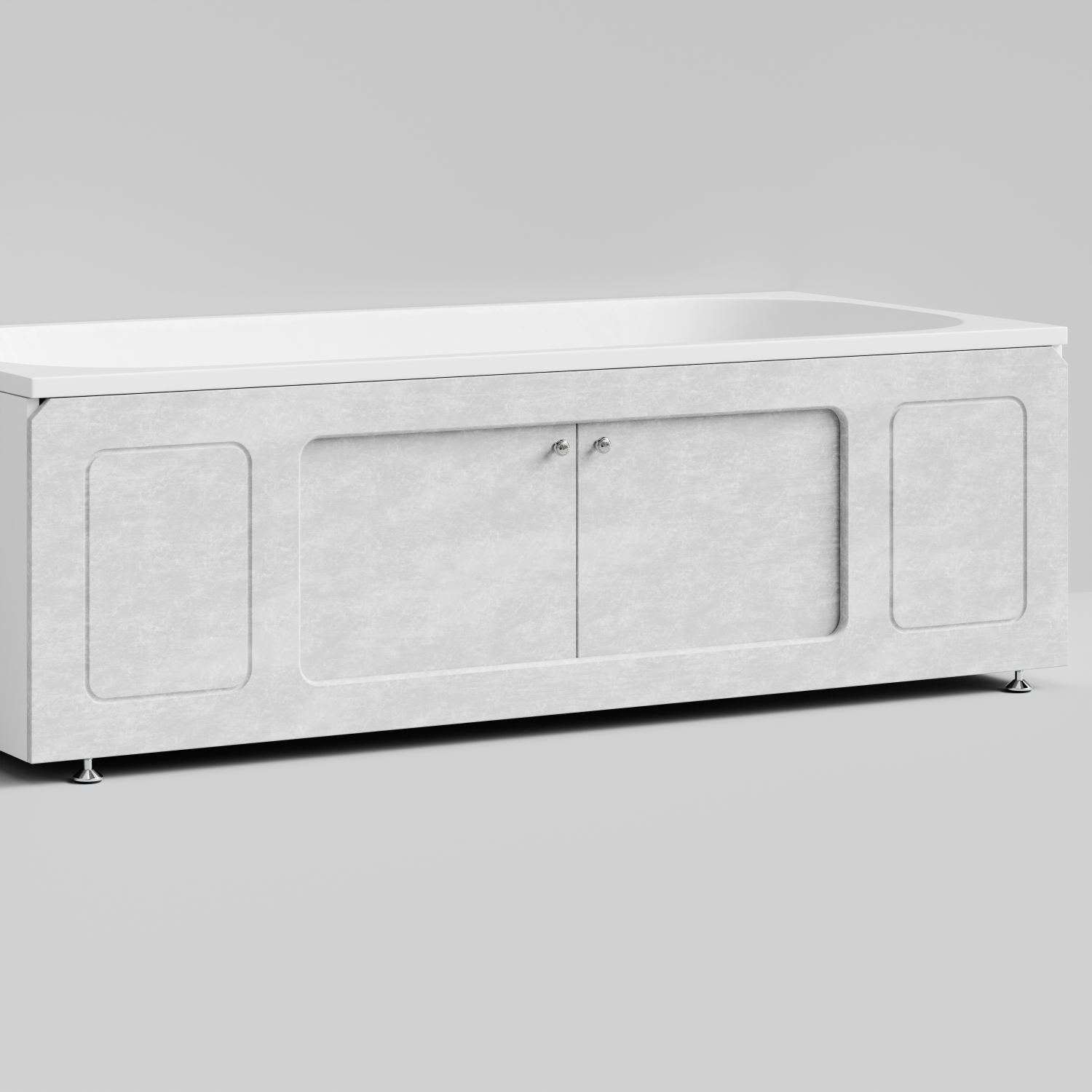 Экран под ванну Vod-ok Лидер 180 раздвижной Белый камен