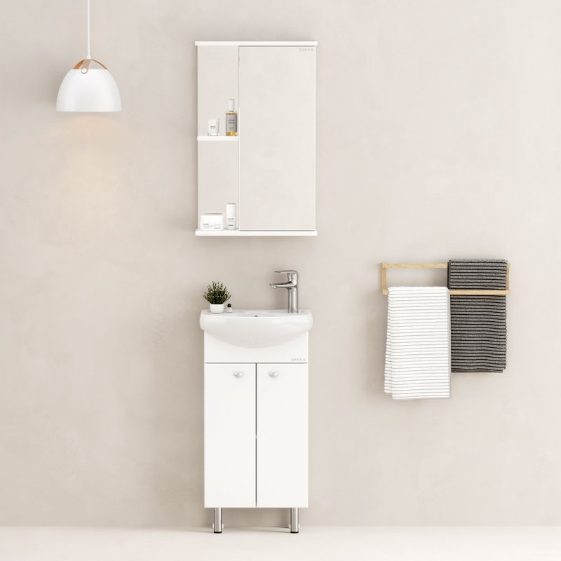 Зеркало-шкаф Onika Карина 45.00У R белый