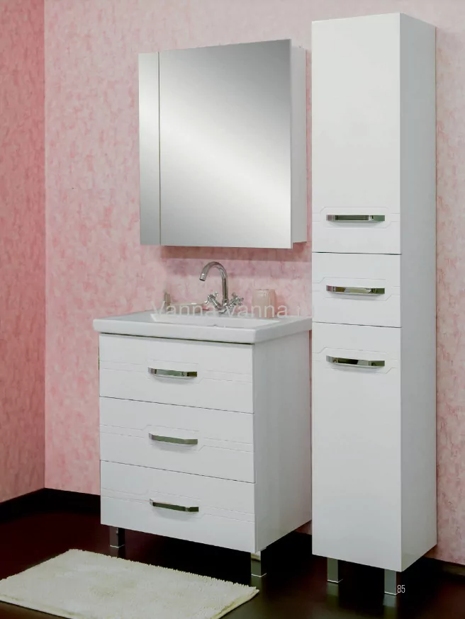 Зеркало-шкаф Sanflor Анкона 70 L белый