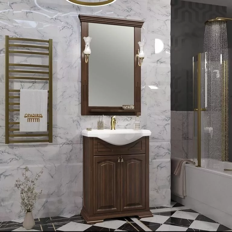 Тумба с раковиной Opadiris Риспекто 65 орех антикварный