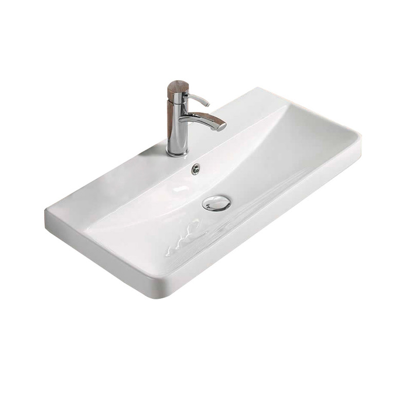 Тумба с раковиной EQUIL Nice 70 подвесная, 2 ящика, белый