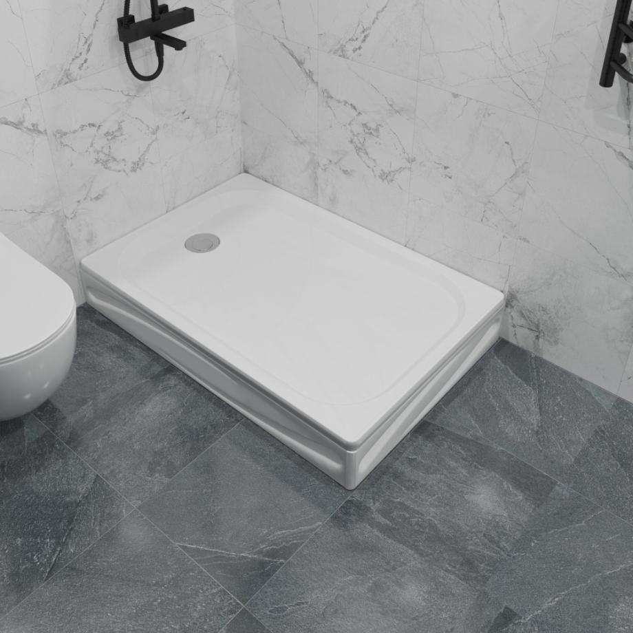 Поддон 1Marka Freya NEW прямоугольник 100*80 комплект с сифоном