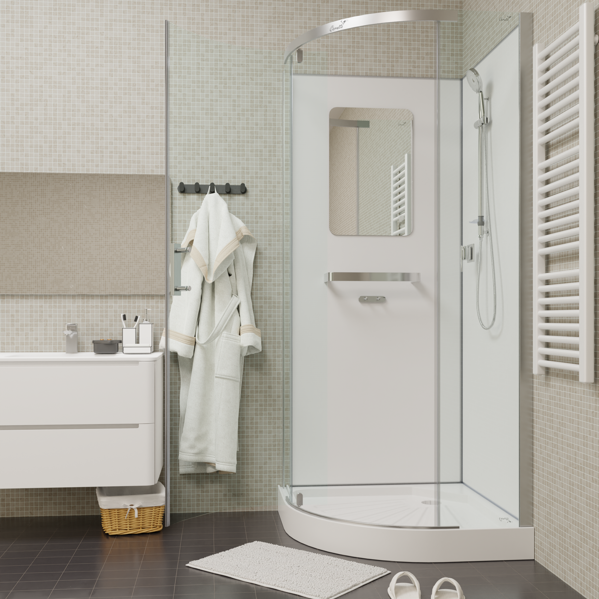 Душевая кабина Ceruttispa KORRA90T (90x90x205)