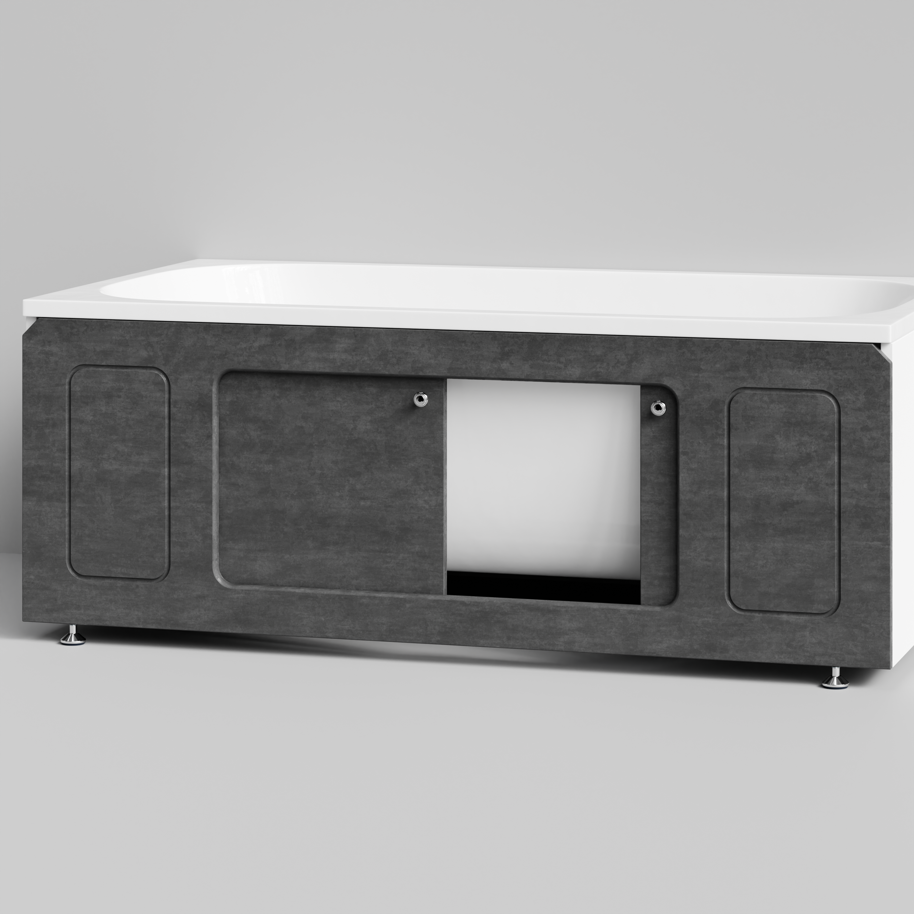 Экран под ванну Vod-ok Лидер 150 раздвижной Серый камень