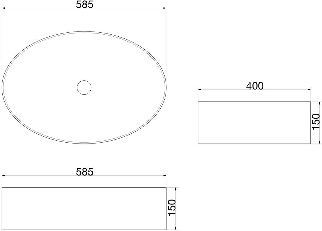 Раковина SantiLine SL-1074 накладная, белая