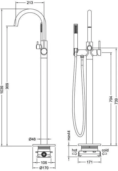 Смеситель для ванны Timo Saona 2310/00Y-CR хром